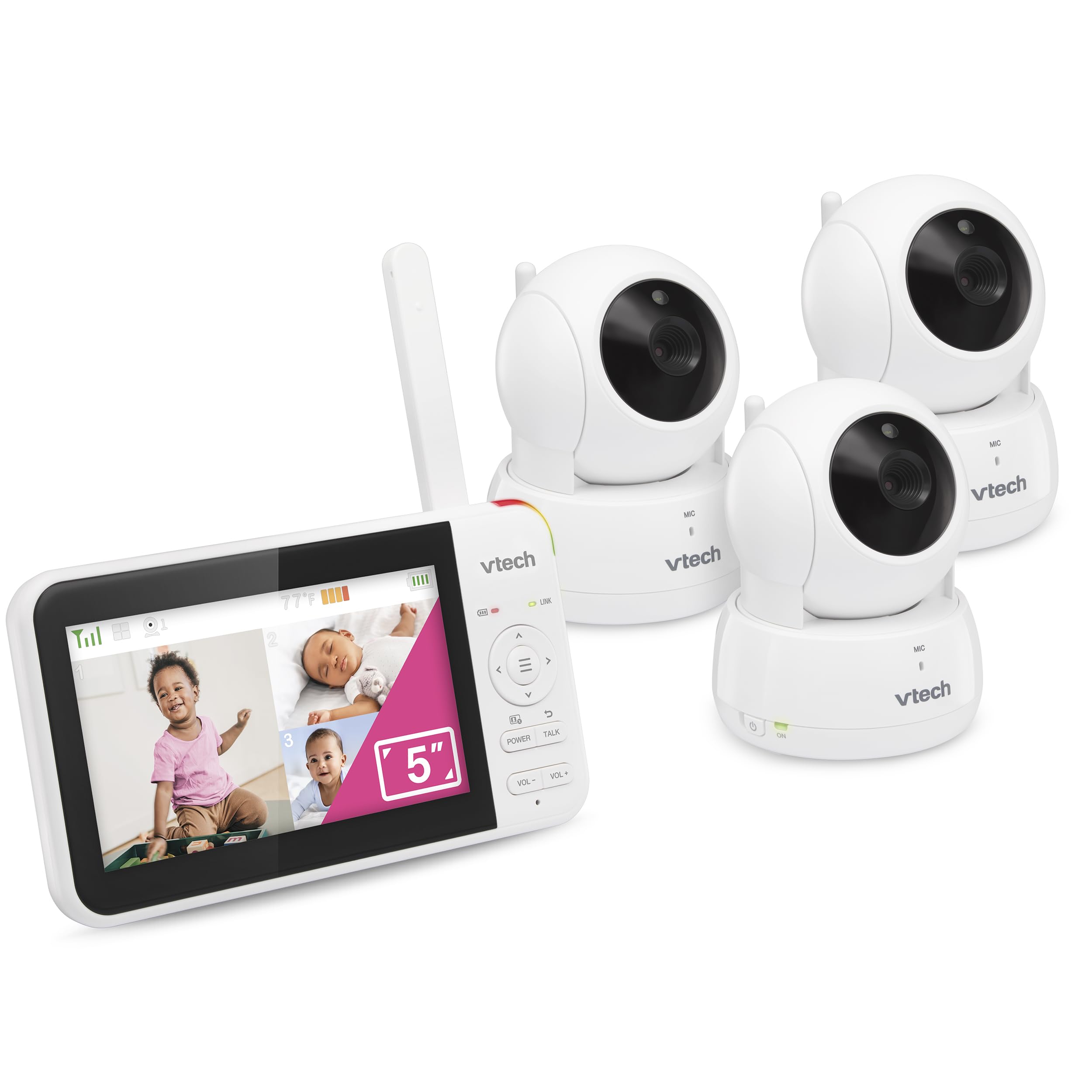 VTech VM924-3 Video Baby Monitor with 3 Cameras - 5