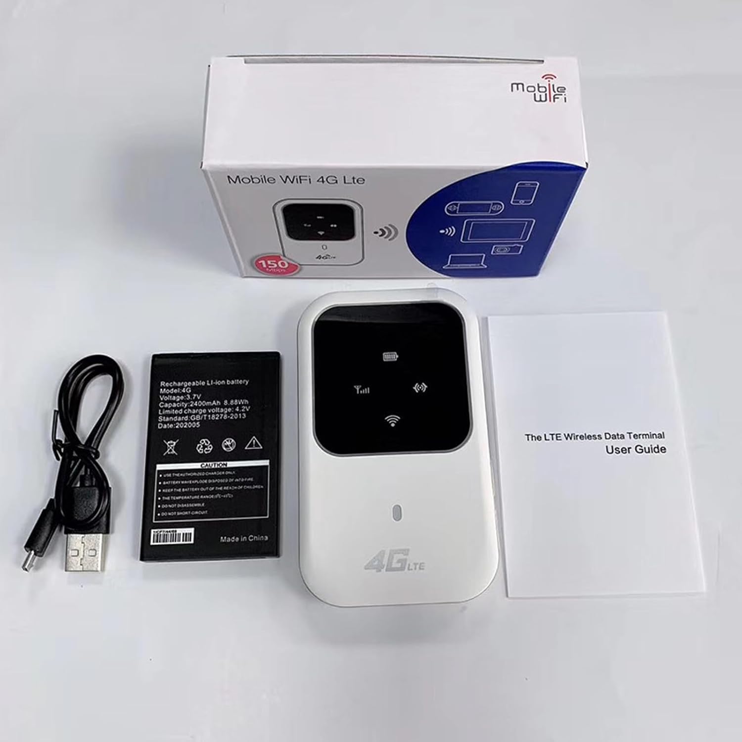Portable WiFi Router - High Speed Wireless Internet Hotspot for Travel, Home & Office - 4G LTE Mobile Broadband with SIM Card Slot - Perfect for Remote Work, Streaming & Gaming (1 Pack)