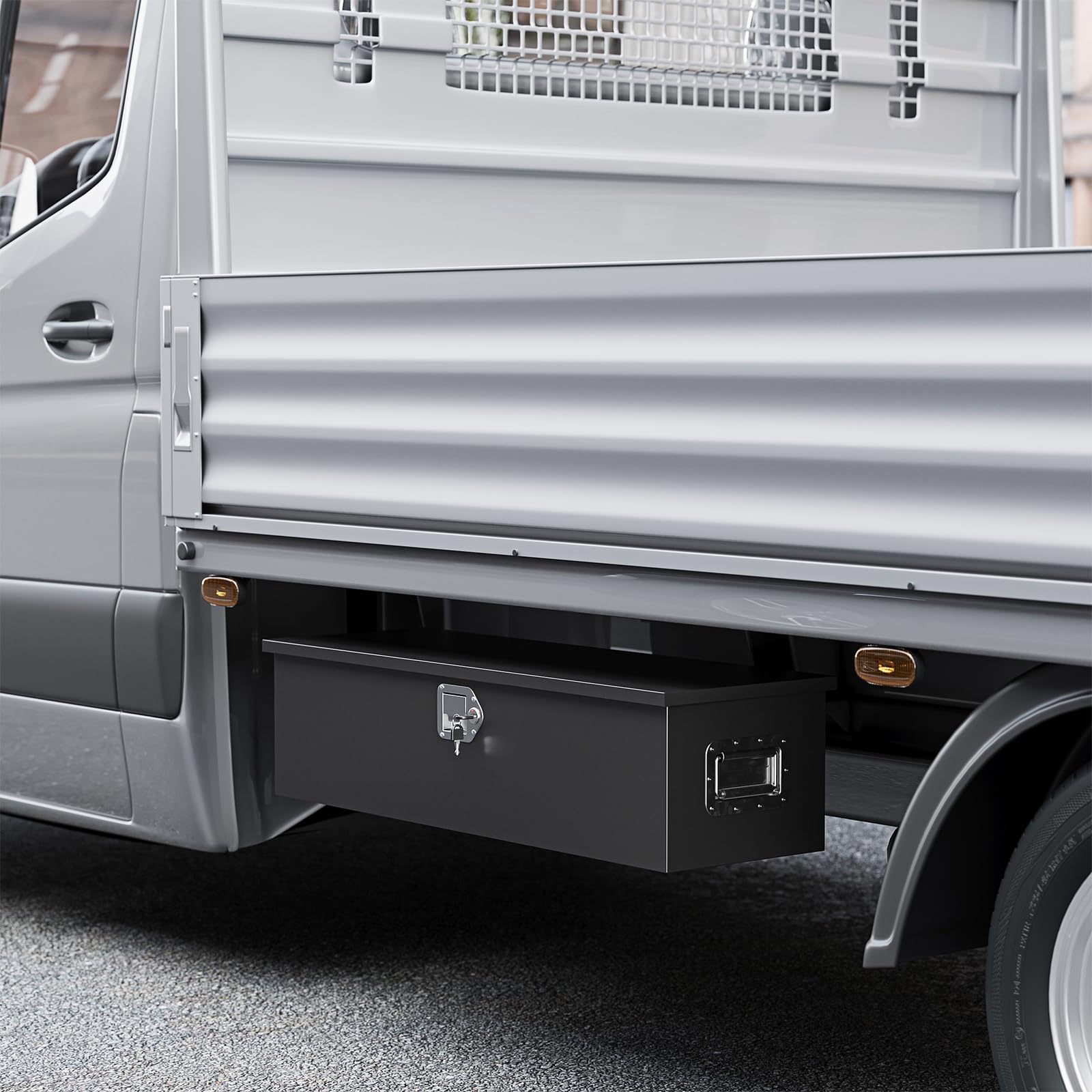 Yizosh 39 Inch Heavy Duty Steel Truck Bed Tool Box with Lock & Keys - Secure Storage for Pickup Trucks, Trailers, RVs | Perfect for Construction, Camping & Roadside Emergency Tools