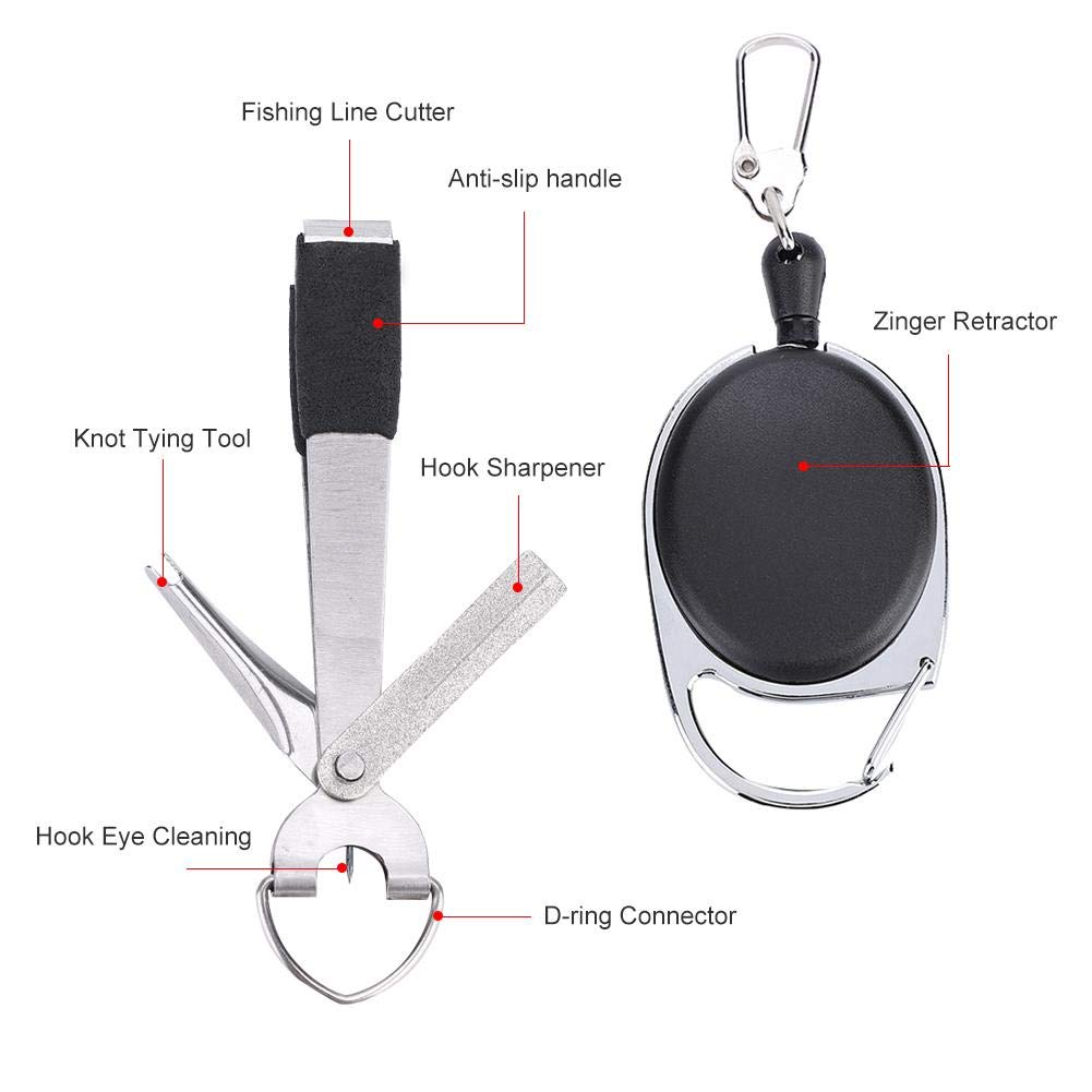 Multi-Functional Fishing Line Cutter & Knot Tying Tool - Quick Nail Clipper Nipper for Anglers | Perfect for Fly Fishing, Saltwater & Freshwater Fishing Accessories