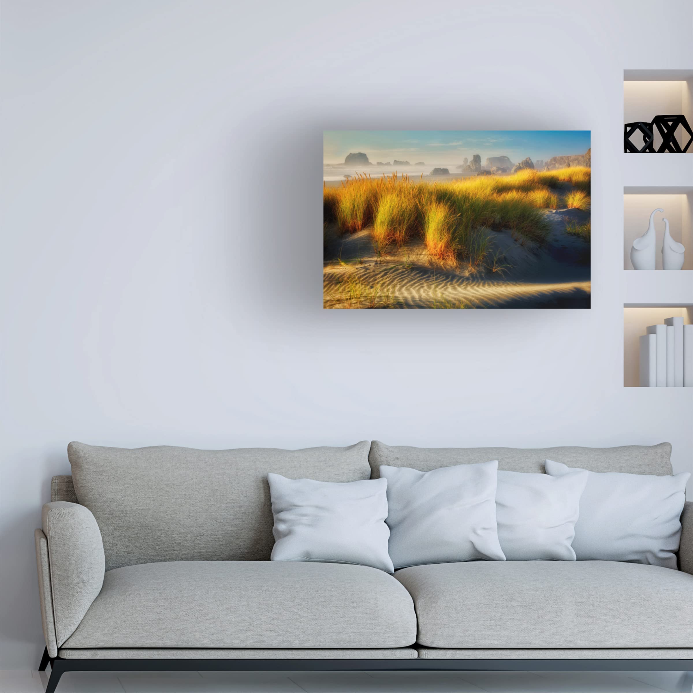 Dennis Frates 'Sea Grass 1' Canvas Wall Art Print - Coastal Beach Decor for Living Room, Bedroom & Office - Trademark Fine Art Collection