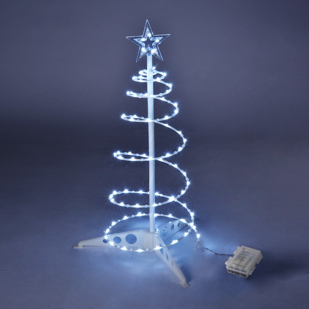 2ft Small Pre-Lit Spiral Christmas Tree with Battery Operation - Perfect for Tabletop Decor, Office, and Home Holiday Display | TheLAShop