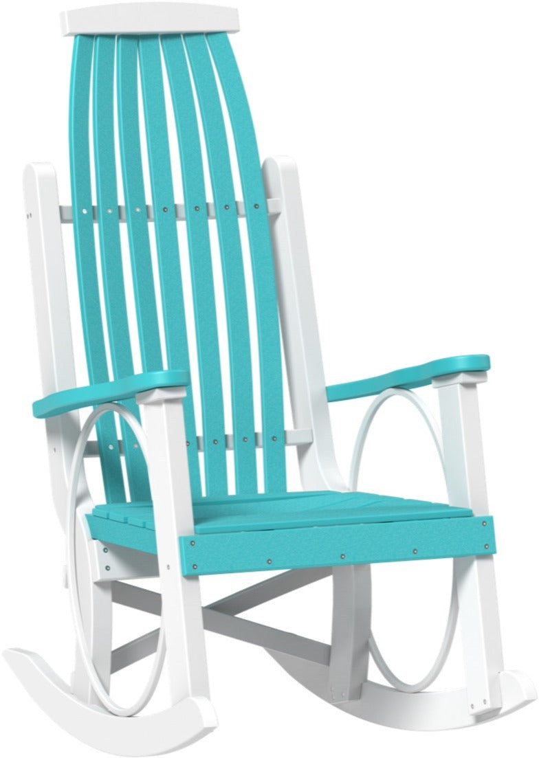 LuxCraft Premium Wooden Rocking Chair for Grandpas - Comfortable & Durable Classic Rocker for Elderly - Perfect for Living Room, Porch, or Nursery Relaxation