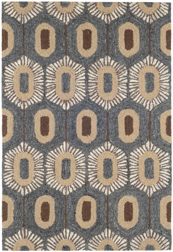 Dash & Albert Stowe Hand Micro Hooked Wool Rug - Soft & Durable Area Rug for Living Room, Bedroom, Dining Room - Cozy Home Decor & Floor Covering