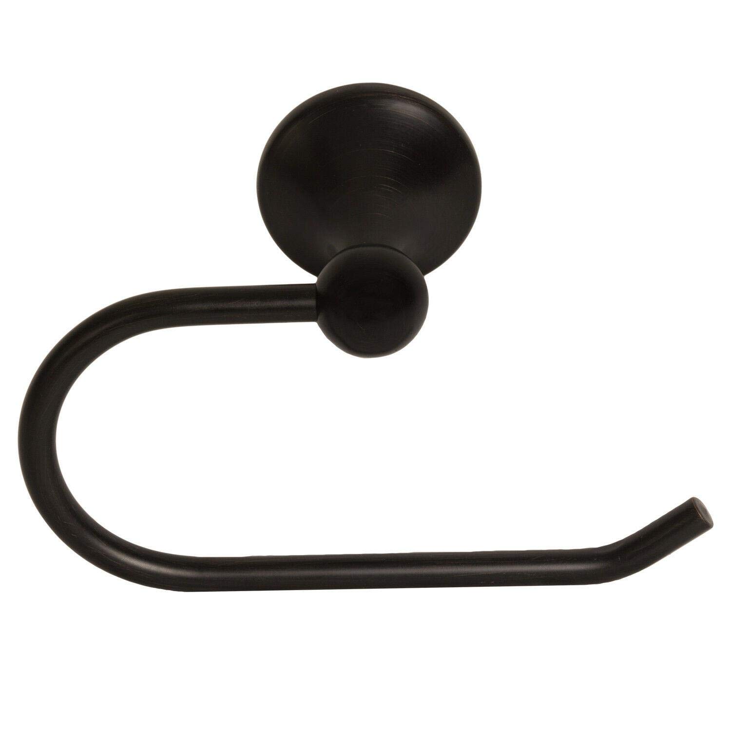 Oil Rubbed Bronze Toilet Paper Holder - Wall Mount Bathroom Tissue Dispenser with Fabric Cover, Bathroom Decor & Organizer for Home, Office, Hotel (Ideal for Powder Rooms & Guest Baths)