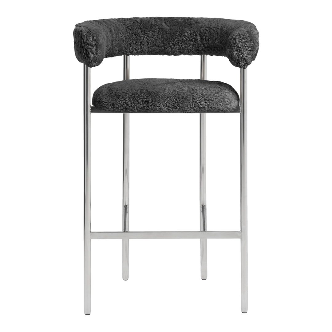 Modern Wooden Counter Stool with Arms - Adjustable Height Bar Stool for Kitchen Island, Breakfast Nook & Home Bar - Comfortable Dining & Seating Solution