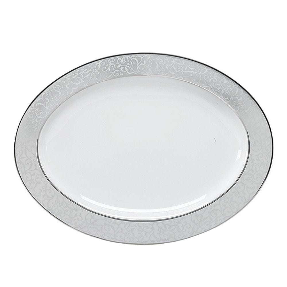 14 Inch Oval Parchment Platter - Elegant Serving Tray for Dinner Parties, Weddings & Holiday Entertaining