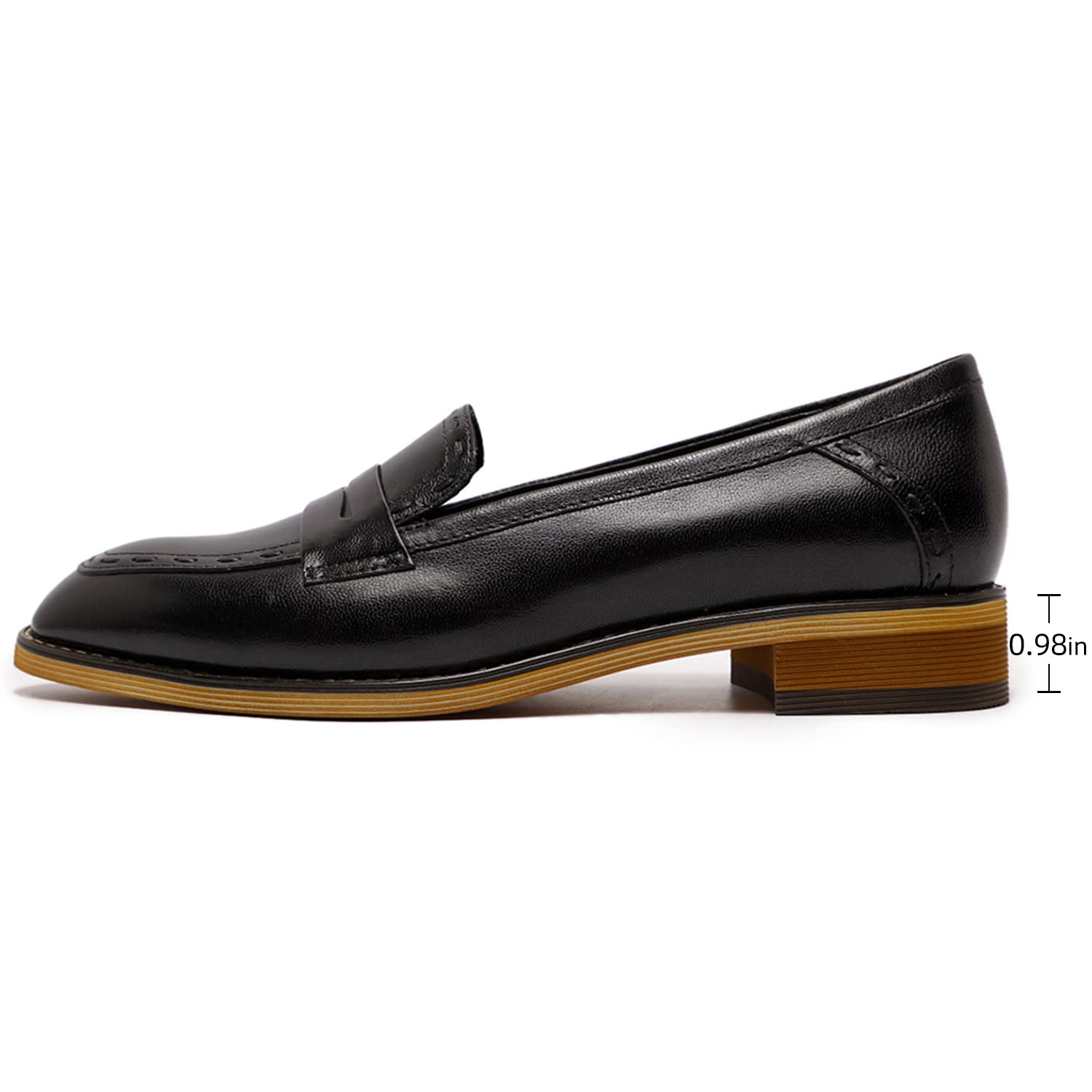 Women's Genuine Leather Penny Loafers - Slip On Casual Flats for Office & Everyday Wear | Comfortable Flying Monk Style Shoes for Women | Perfect for Work, Travel & Business Casual Outfits
