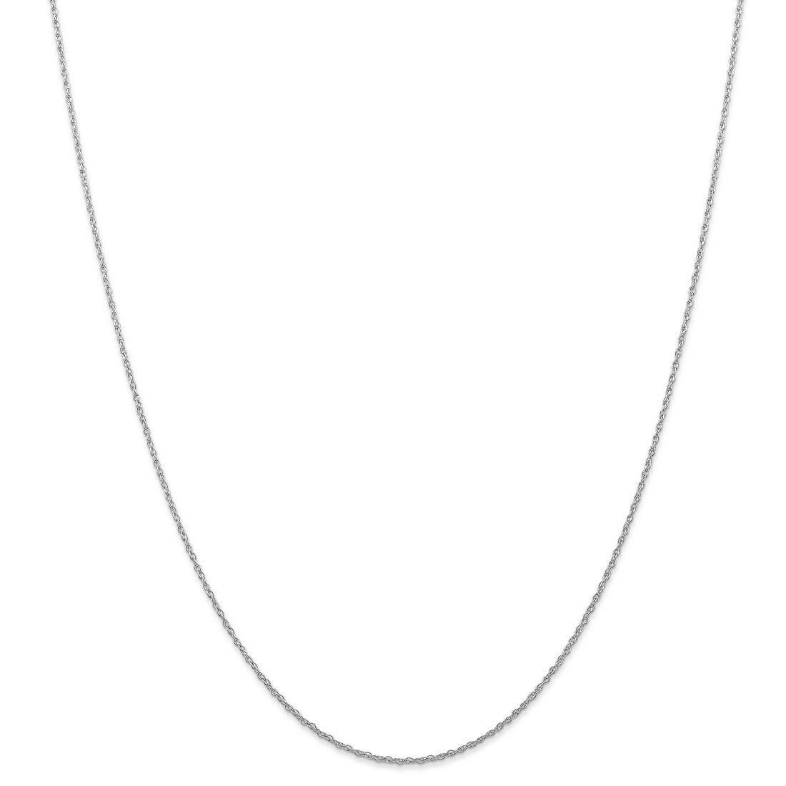 10K White Gold Thin Cable Rope Chain Necklace for Women - Elegant Pendant Necklace for Everyday Wear & Special Occasions