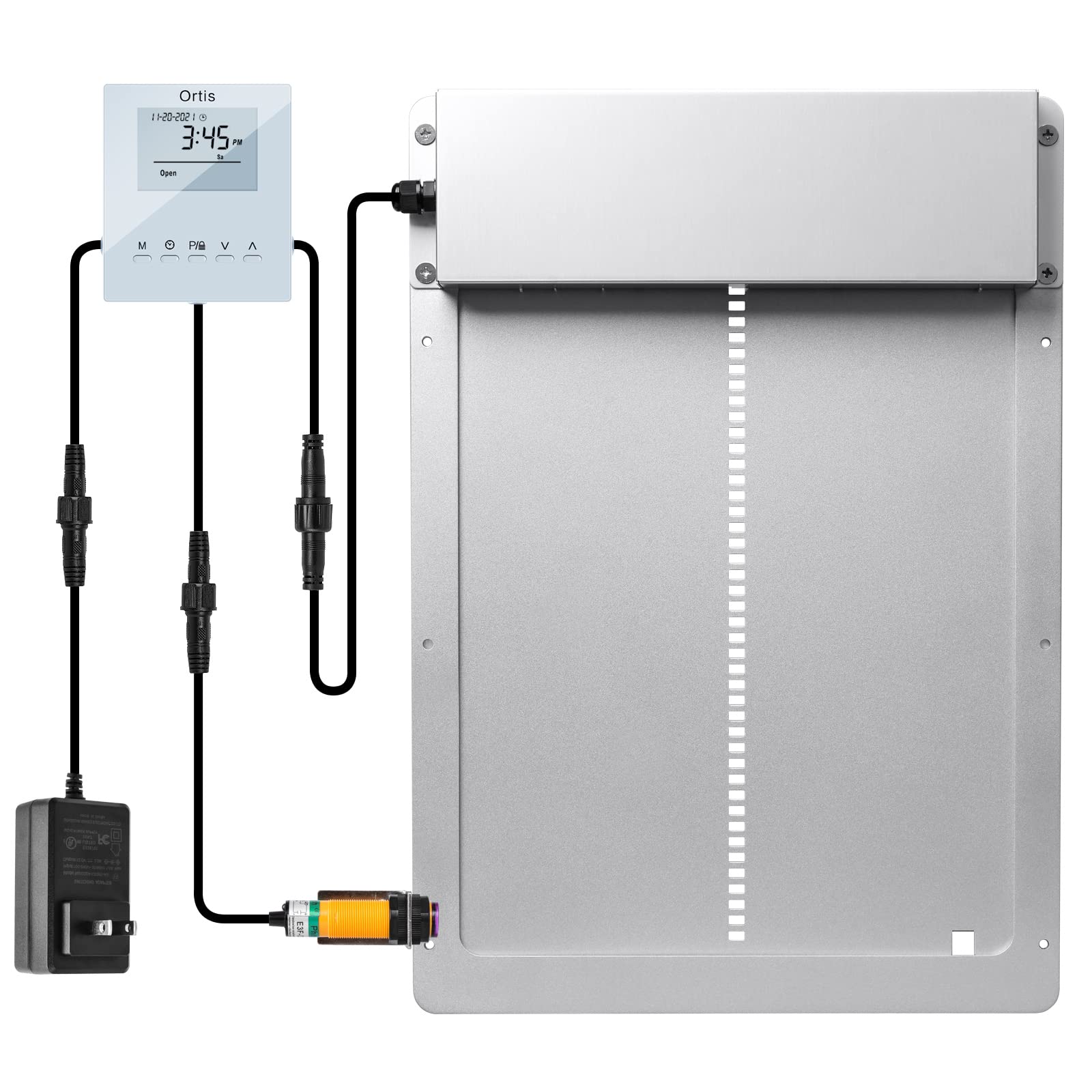 Automatic Chicken Coop Door Opener & Closer with Timer & Safety Sensor - Solar Powered Electric Poultry Door Kit for Hens, Ducks, Birds - Perfect for Backyard Farms, Homesteads & Chicken Coops