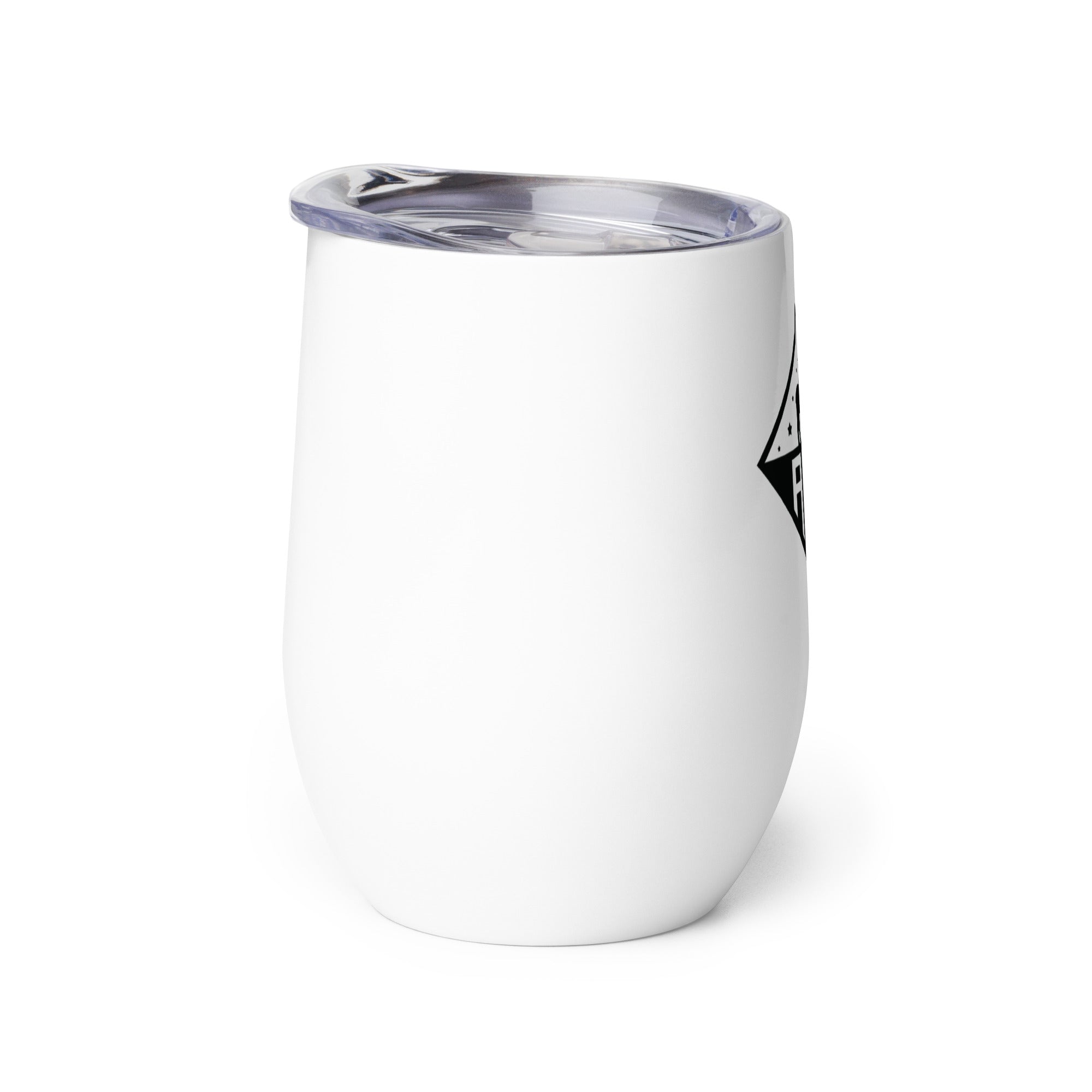 Insulated Wine Tumbler with Lid - 16oz Stainless Steel Moose Trekker Design for Outdoor Adventures, Camping & Picnics