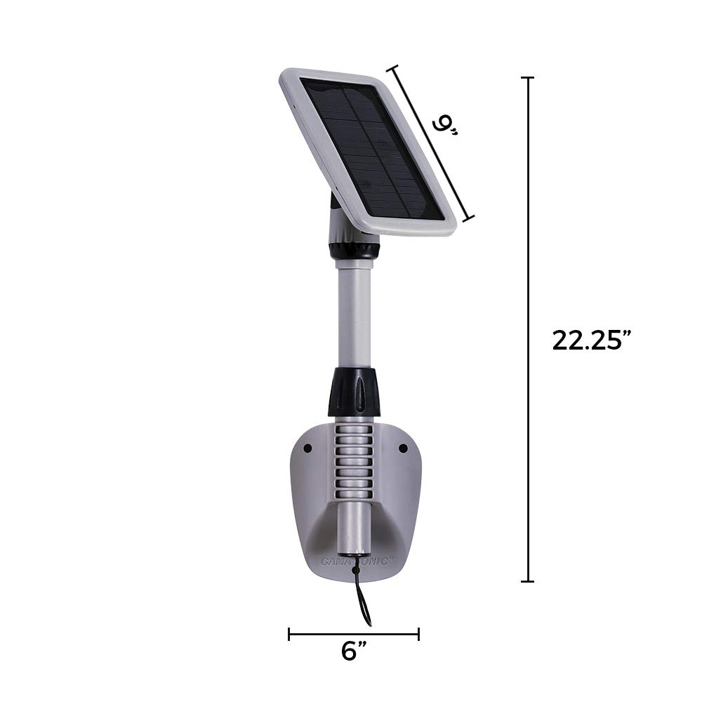 Gama Sonic Light My Shed IV Solar Shed Light - 2 Pack White LED Solar Powered Lights for Interior, Wall or Ceiling Mount - Perfect for Sheds, Garages, Barns & Outdoor Storage Spaces (GS-16B2)