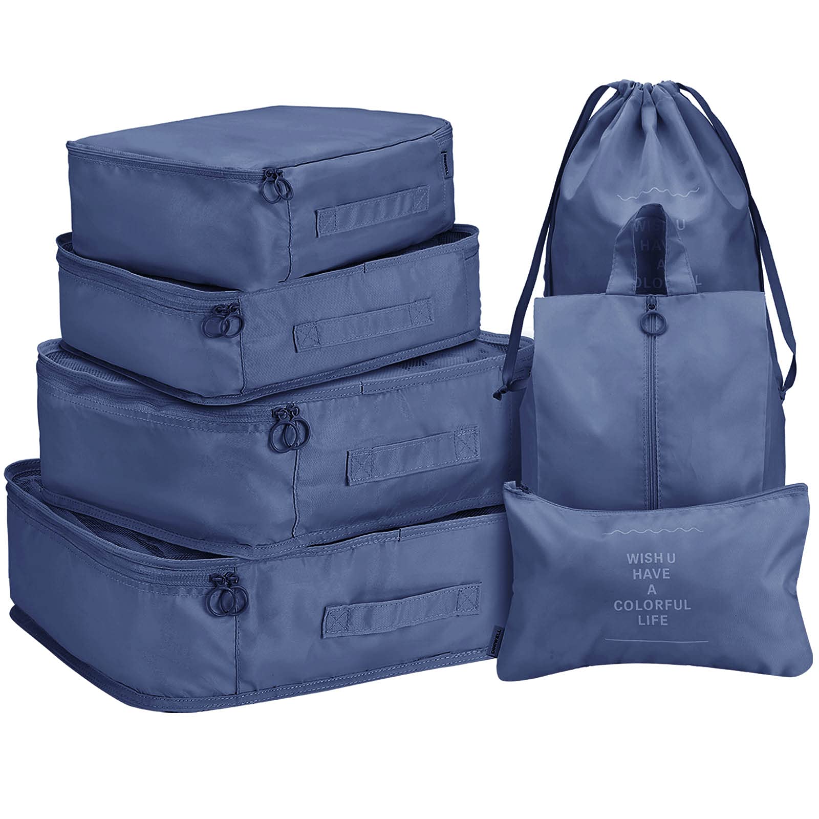 HiDay 7-Piece Packing Cubes Set - Travel Luggage Organizers for Suitcases & Daily Storage | Perfect for Business Trips, Vacations & Home Organization