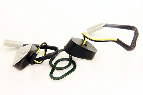 HTTMT MT224-008 Euro LED Flush Mount Turn Signal Lights - Clear Lens Compatible with 2006-2008 Yamaha YZF R1 R6 R6S Motorcycles | Durable Waterproof Indicators for Street Racing & Custom Bike Builds