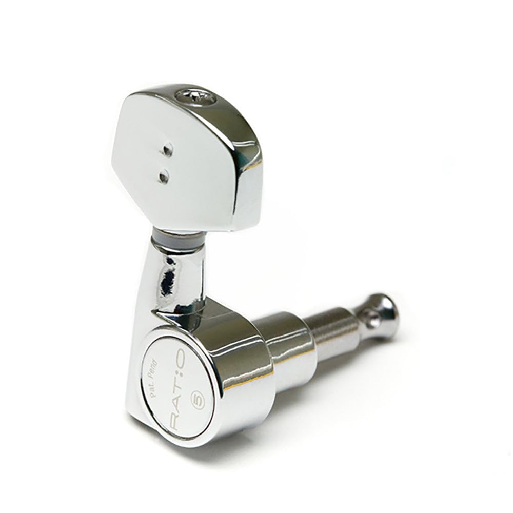 Graph Tech PRN-2411-C0 3+3 Ratio Non-Locking Acoustic Guitar Machine Heads - Chrome Tuners for Smooth Precision Tuning | Perfect for Acoustic Guitar Upgrades & Professional Performances