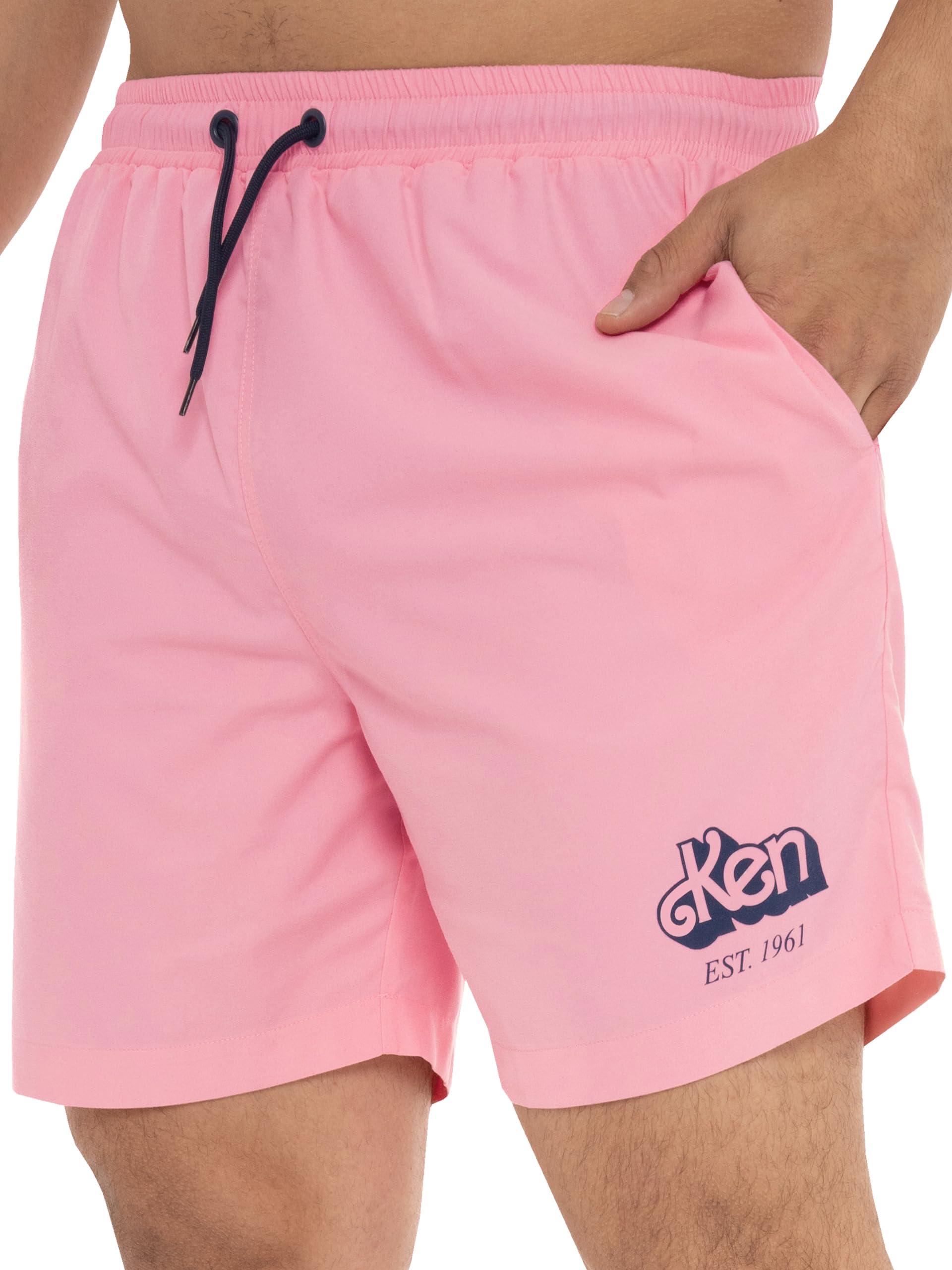 Barbie Ken Men's Swim Shorts - Quick Dry Swim Trunks for Men, Sizes S to XXL - Perfect for Beach, Pool, and Summer Vacations