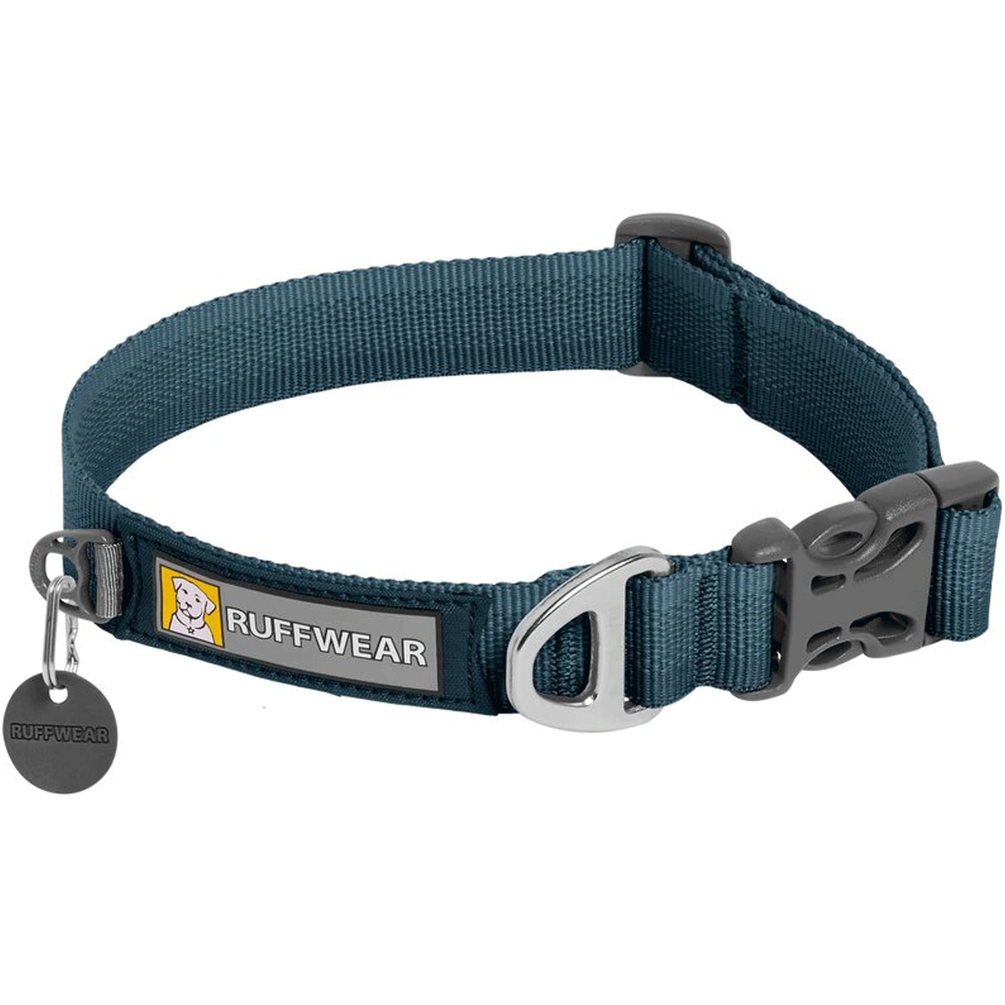 Ruffwear Blue Moon Front Range Dog Collar - Adjustable Reflective Padded Collar for Medium & Large Dogs - Perfect for Hiking, Camping & Outdoor Adventures