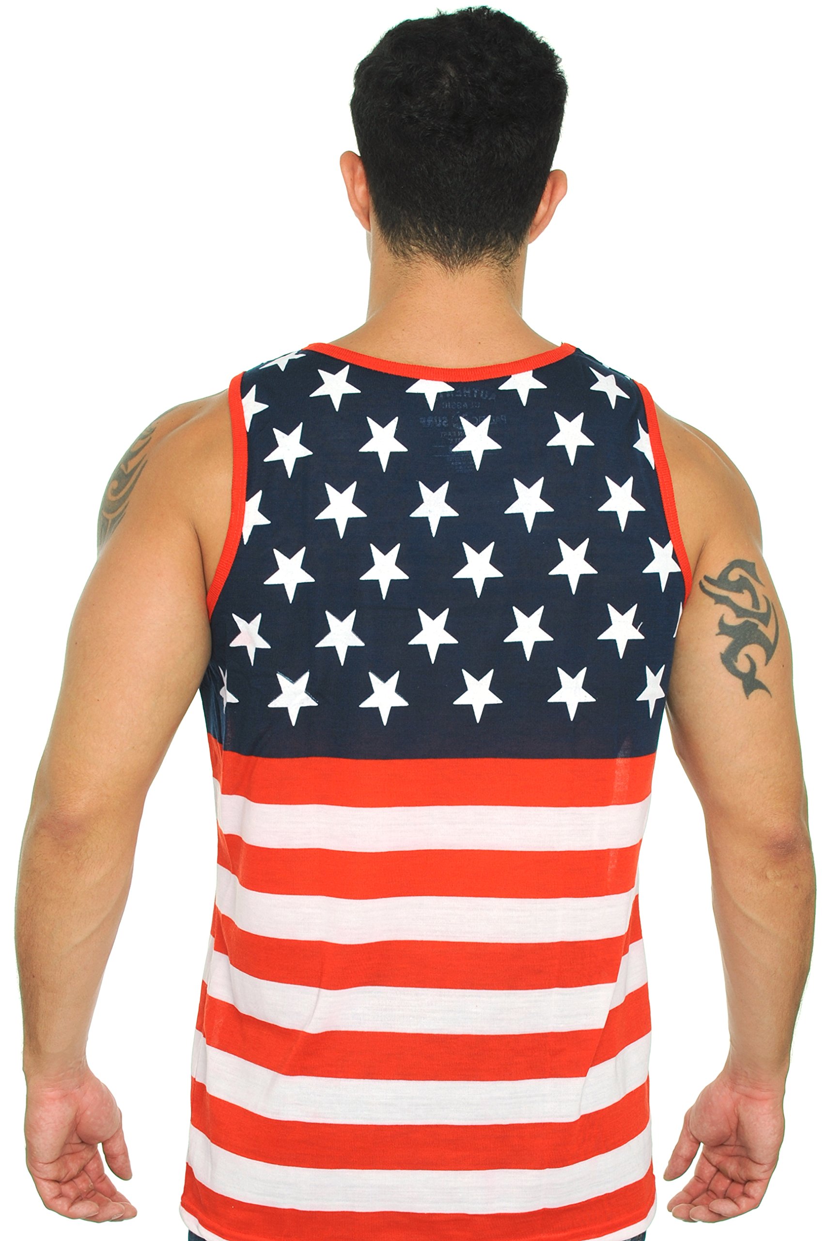 USA Flag Tank Top for Men - Patriotic Stars & Stripes Muscle Shirt | Perfect for 4th of July, BBQ & Summer Outings