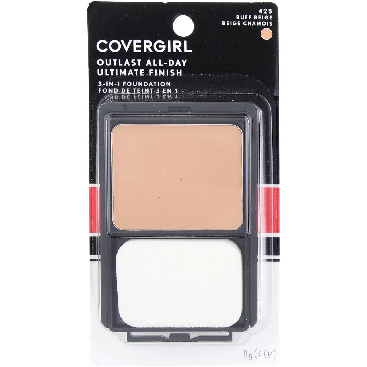 CoverGirl Ultimate Finish Liquid Powder Makeup - Buff Beige 425, 0.40 oz (12 Pack) | Oil-Free Foundation for Flawless Matte Finish, Long-Lasting Coverage for Daily Wear & Special Occasions