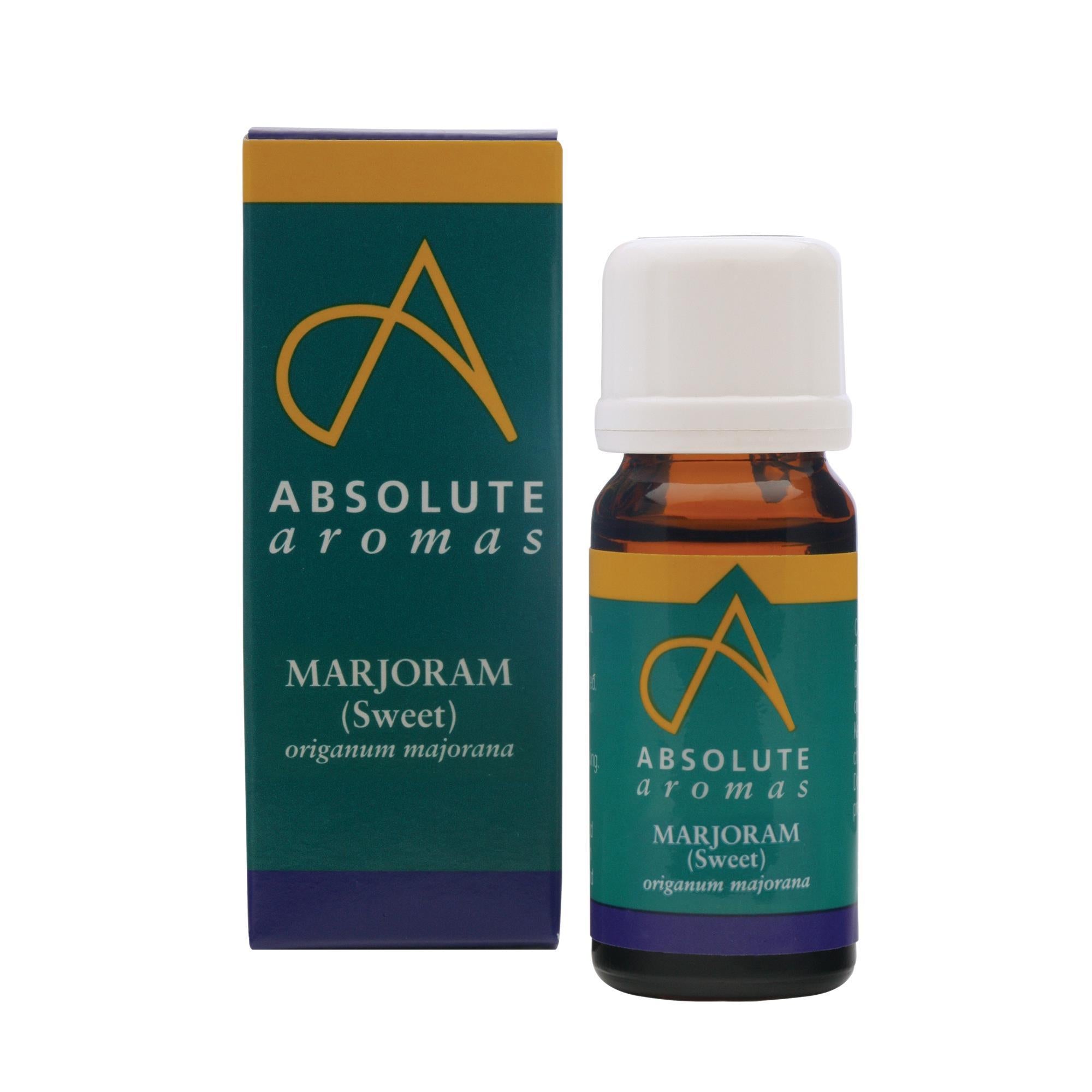 Absolute Aromas Sweet Marjoram Essential Oil - 10mL Pure Therapeutic Grade for Aromatherapy, Massage & Relaxation
