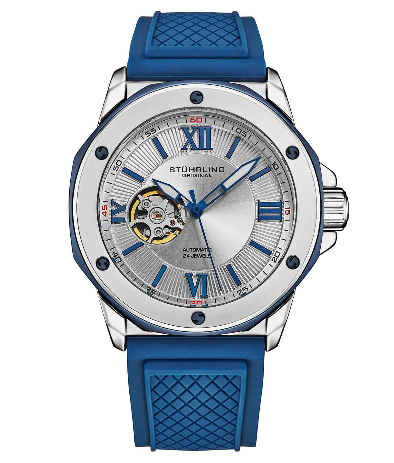 Edwardian Automatic 44mm Skeleton Watch for Men - Luxury Stainless Steel Mechanical Timepiece - Perfect for Business, Formal Events & Gift Giving