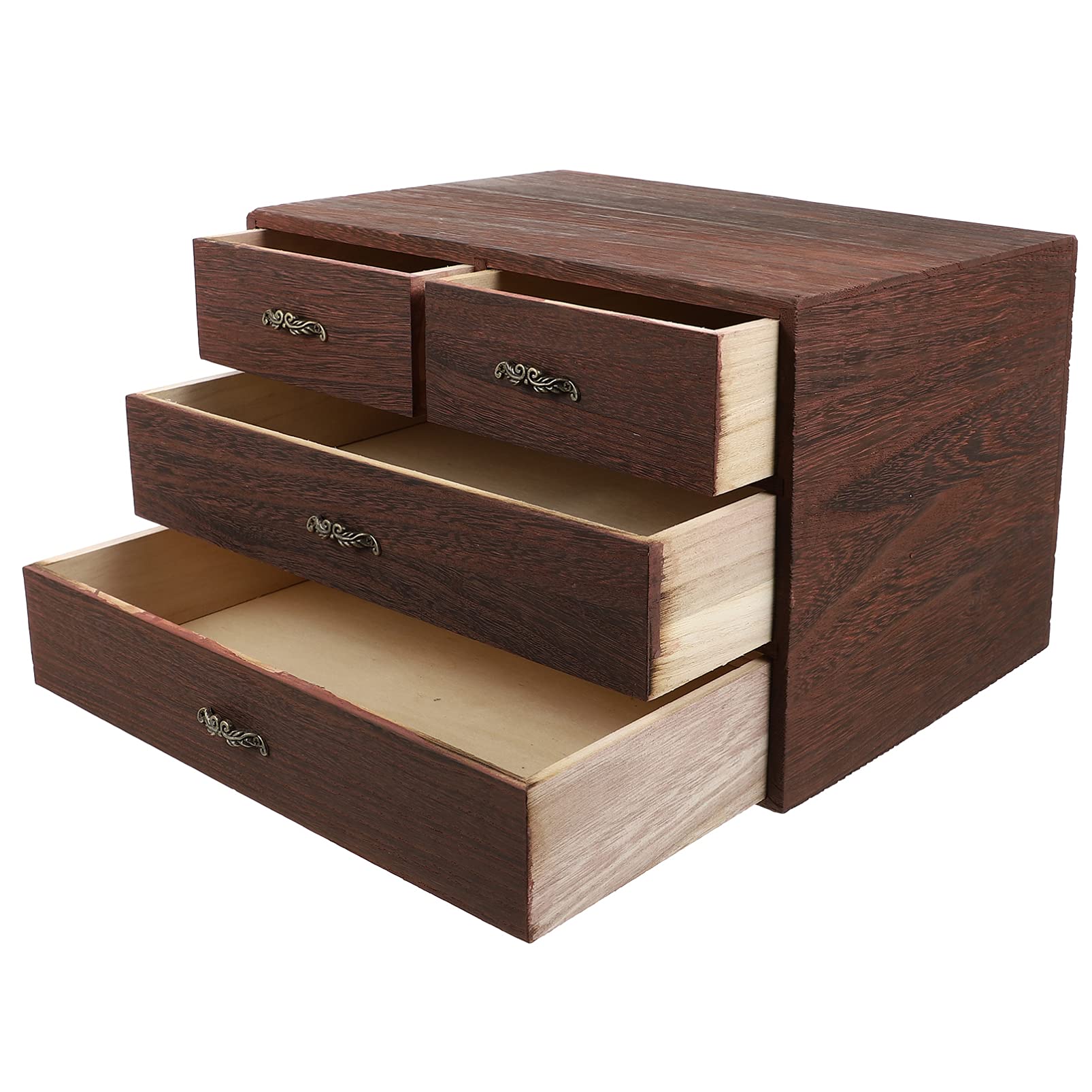 Veemoon Wooden Desk Organizer with Drawers - Home Office Storage Box for Pens, Papers & Supplies | Perfect for Workspace, Study & Office Organization