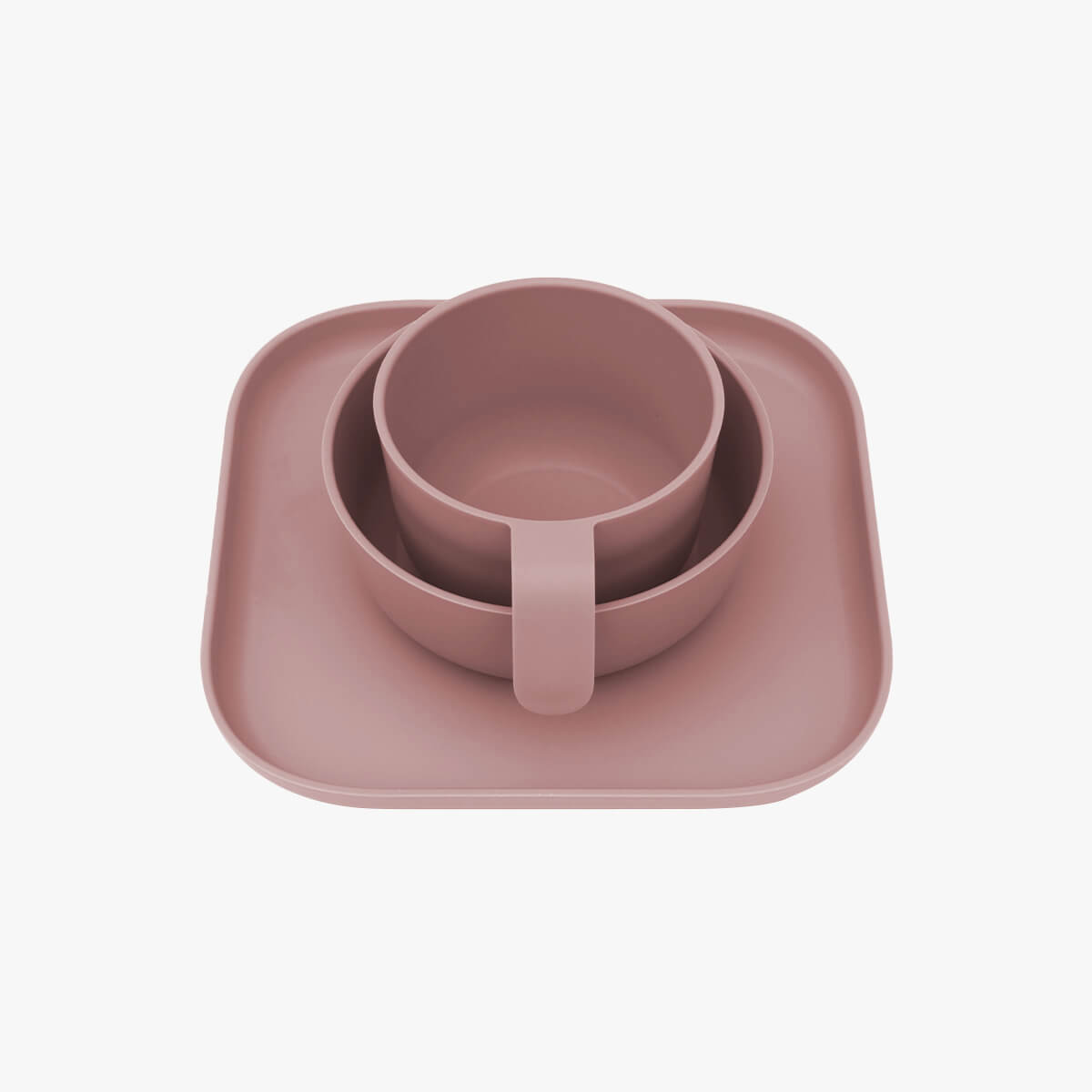 Ezpz Basics Mealtime Set - 3-Piece Baby Feeding Dish Set with Suction Base | BPA-Free Toddler Plates & Bowls for Mess-Free Dining | Perfect for High Chairs, Travel & Daycare Use