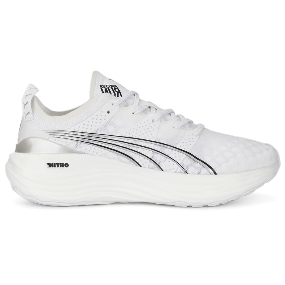 PUMA Women's Foreverrun Nitro Running Shoes - White - Size 10 M - Lightweight Cushioned Sneakers for Jogging, Gym Workouts & Daily Wear