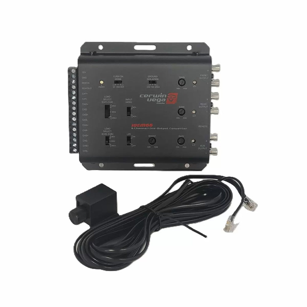 Cerwin Vega IOEM66 6-Channel Line Output Converter - High-Quality Audio Signal Processor for Car Stereo & Home Theater Systems | Perfect for Amplifier Integration & Speaker Upgrades