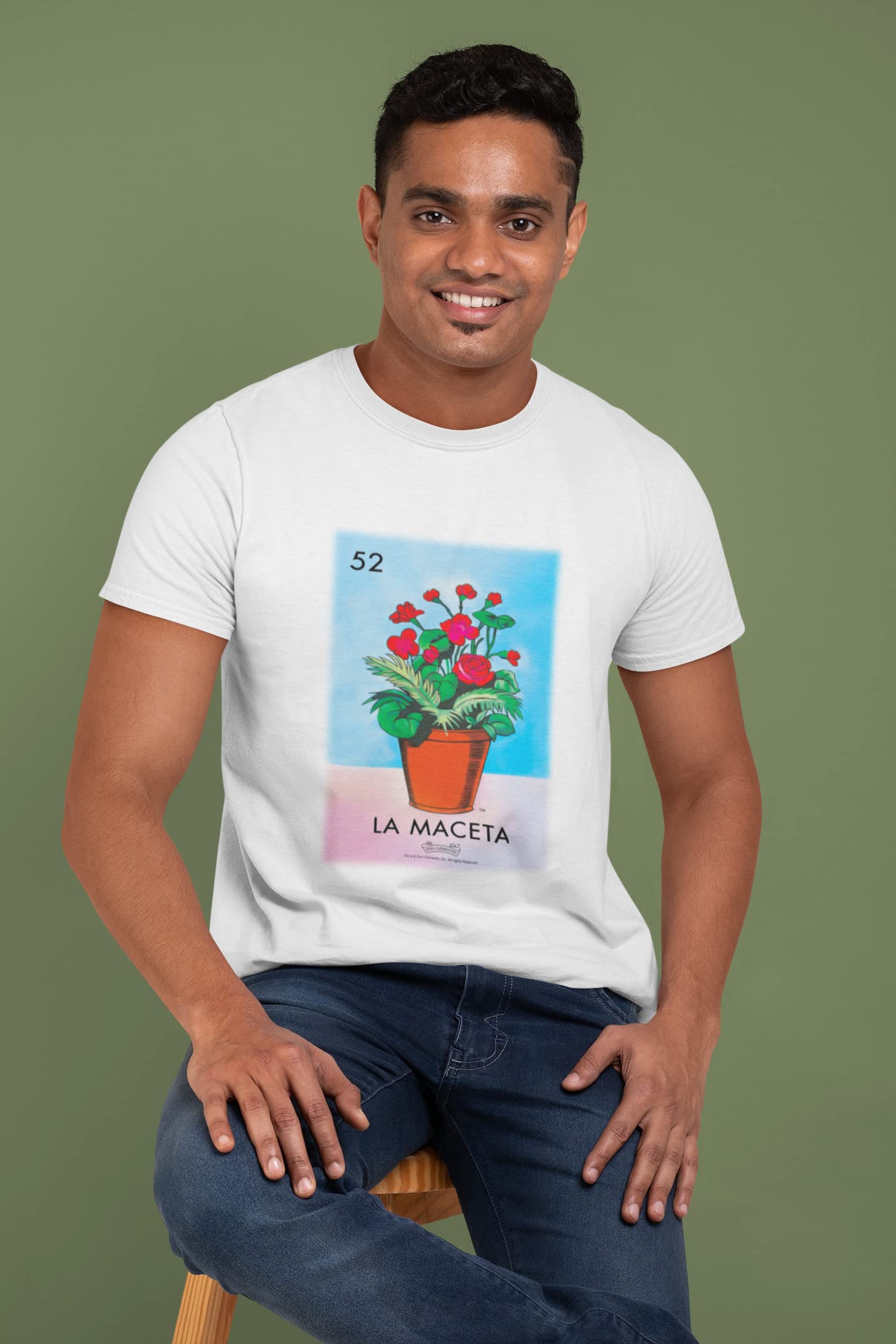 Mexican Graphic T-Shirt for Men - La Maceta Flower Pot Design Casual Latino Tee | Perfect for Cinco de Mayo, Hispanic Heritage Month & Everyday Wear