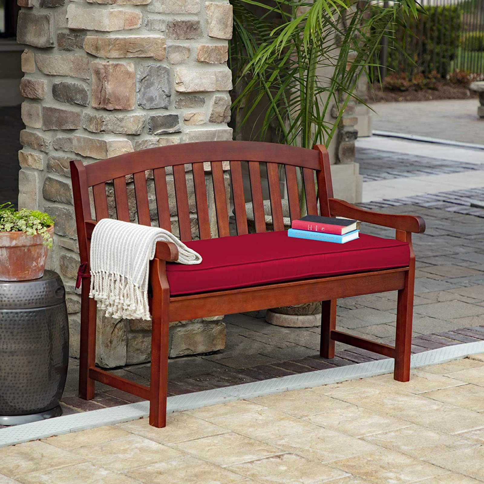 Outdoor Patio Bench Cushion - Waterproof & Non-Slip Garden Swing Cushion for Wicker Loveseat & Furniture - Sunbrella Fabric Indoor/Outdoor Sofa Mat - Perfect for Backyard, Deck, Poolside & Patio Relaxation