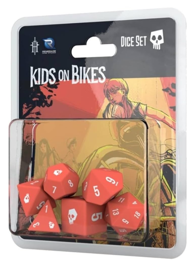 Renegade Game Studios Kids On Bikes RPG Dice Set - 11-Piece Polyhedral Dice for Tabletop Roleplaying Games - Perfect for D&D, Pathfinder & Adventure Gaming with Friends