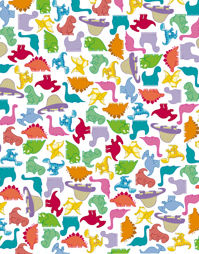Dinos Scalloped Tissue Paper - Decorative Dinosaur Themed Scalloped Edge Craft Paper for Gift Wrapping, Party Decorations, Scrapbooking & DIY Projects