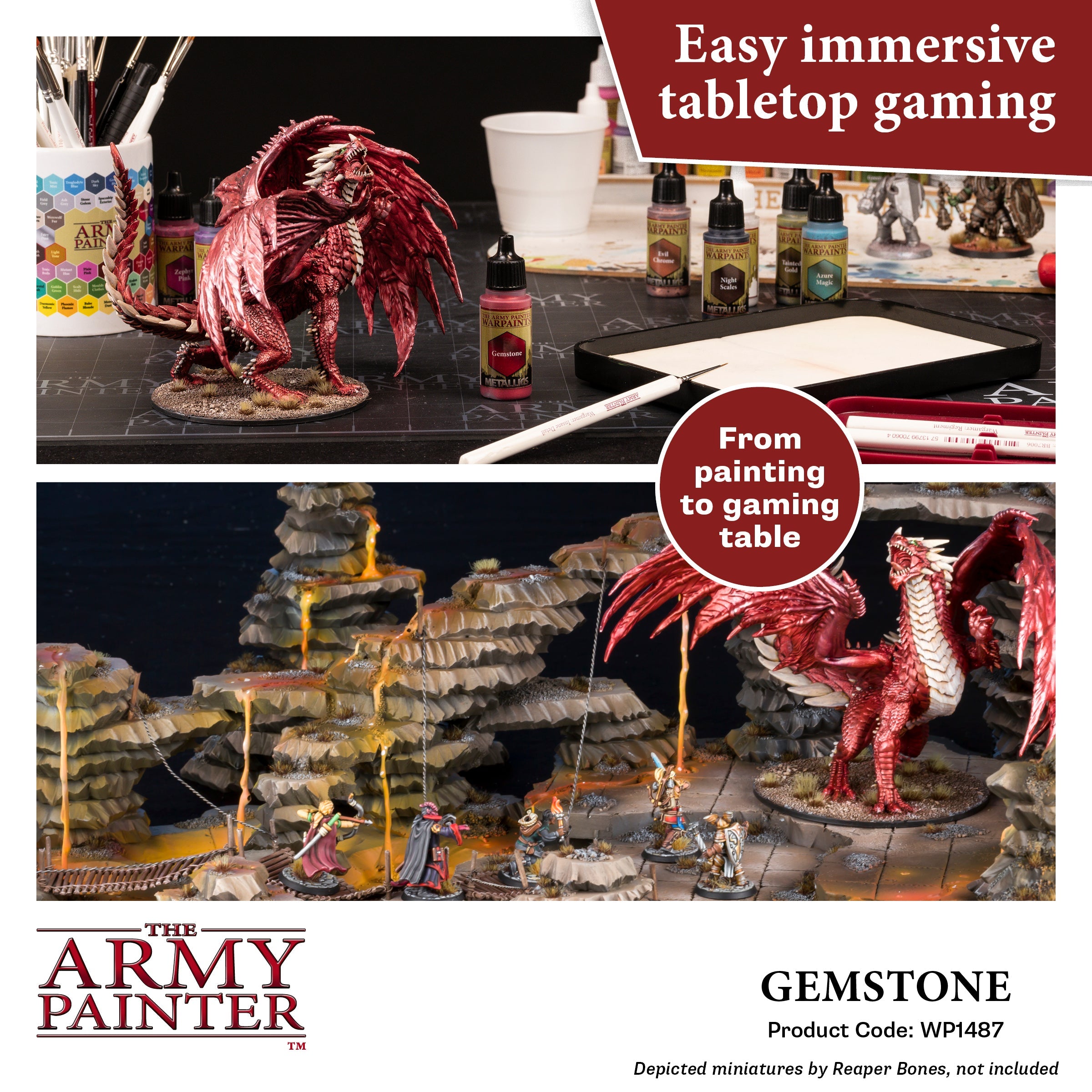 Warpaints Metallics: Premium Gemstone-Inspired Metallic Paints for Miniatures & Models - Perfect for Warhammer, D&D, and Cosplay
