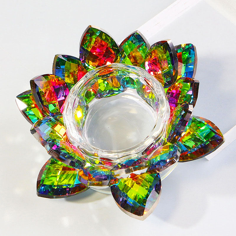 Lotus Crystal Jar - Elegant Glass Storage Container for Home Decor, Bathroom & Kitchen Organization - Perfect for Candles, Spices, Makeup & Jewelry Storage