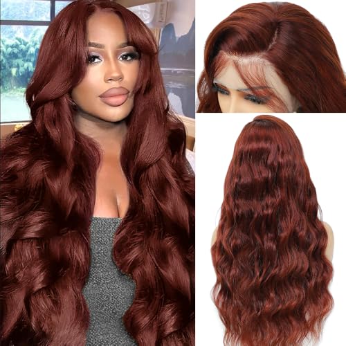 Reddish Brown Lace Front Wigs Human Hair