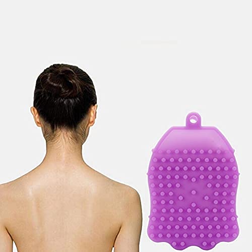 SONIQE Silicone Body Scrubber & Exfoliating Brush - Super Soft Shower Loofah with Rebound Sponge for Deep Cleansing - Gentle Skin Care for Women, Men & Kids - Multi Color (Pack of 1) - Perfect for Daily Shower, Spa & Sensitive Skin Care Routine