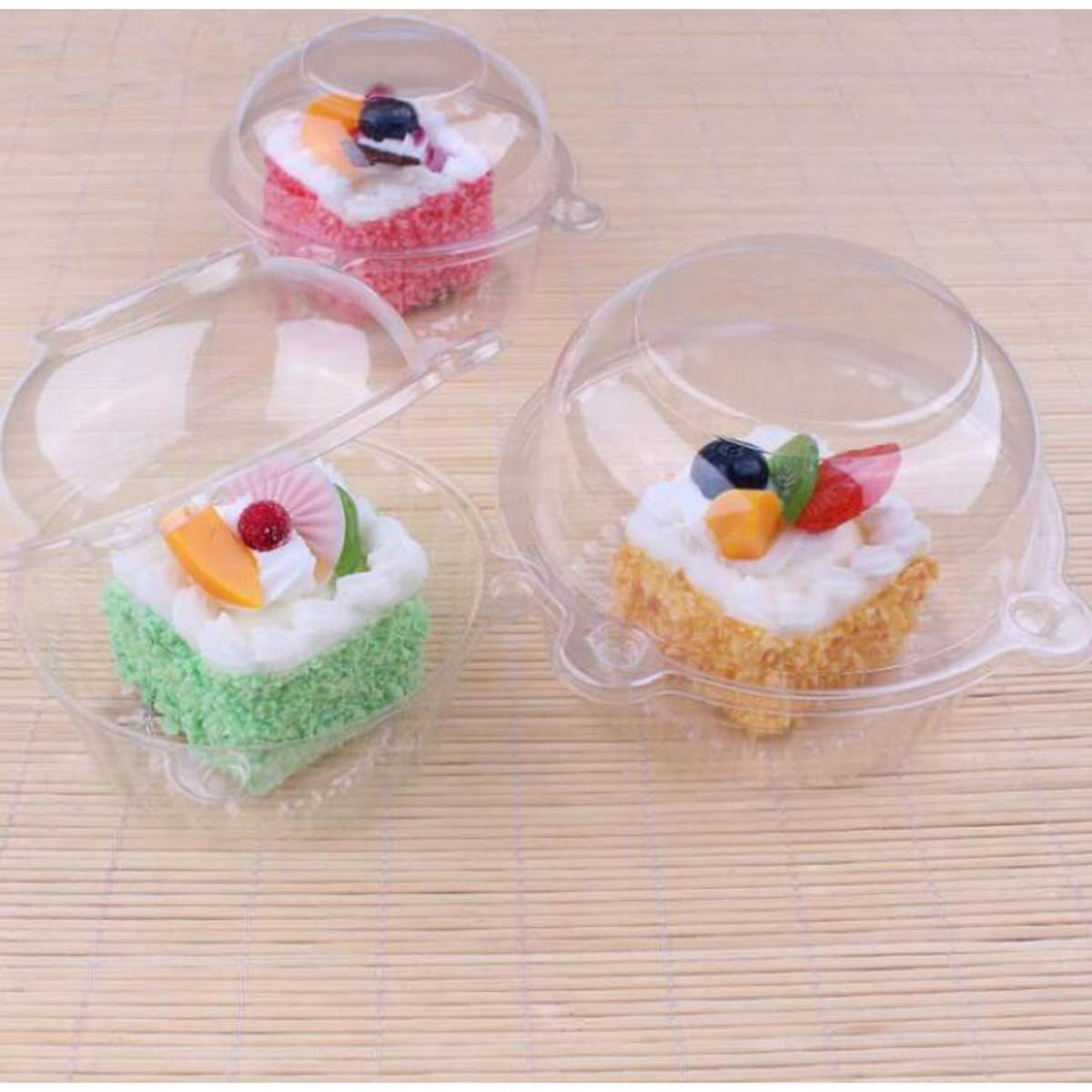 50 PCS Clear Plastic Cupcake Holders - Individual Dome Lids for Muffins, Cakes & Desserts - Perfect for Bakeries, Parties & Food Storage