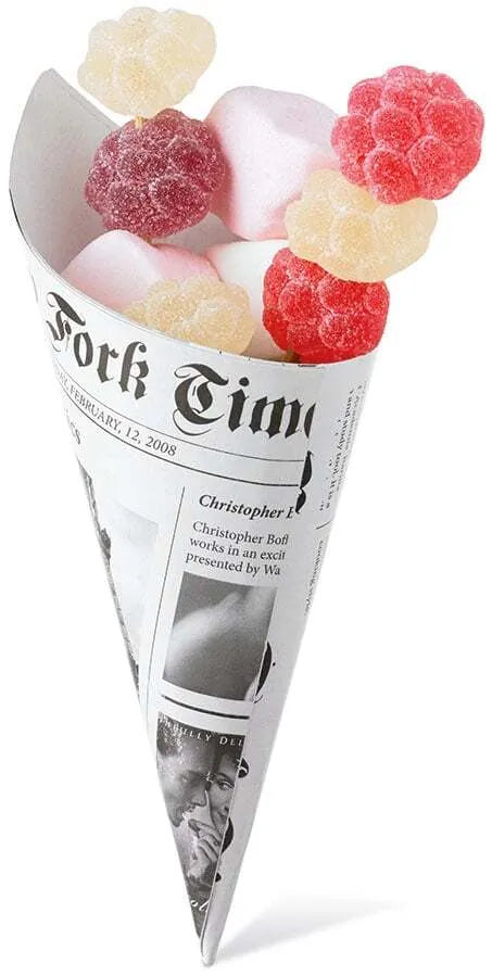 Eco-Friendly Newsprint Cardboard Cones for DIY Crafts, Party Decorations & Ice Cream Packaging – Perfect for Weddings, Birthdays & Events
