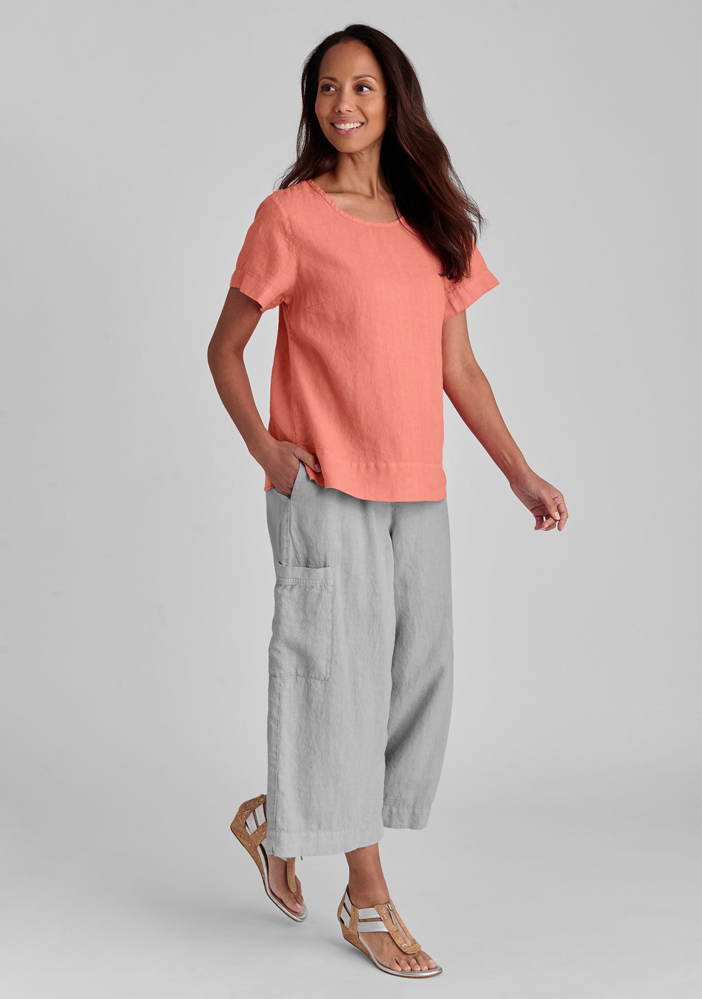 Full Time Linen Drawstring Pants - Comfortable Casual Lounge Pants for Women & Men - Perfect for Yoga, Home Wear, and Summer Vacation