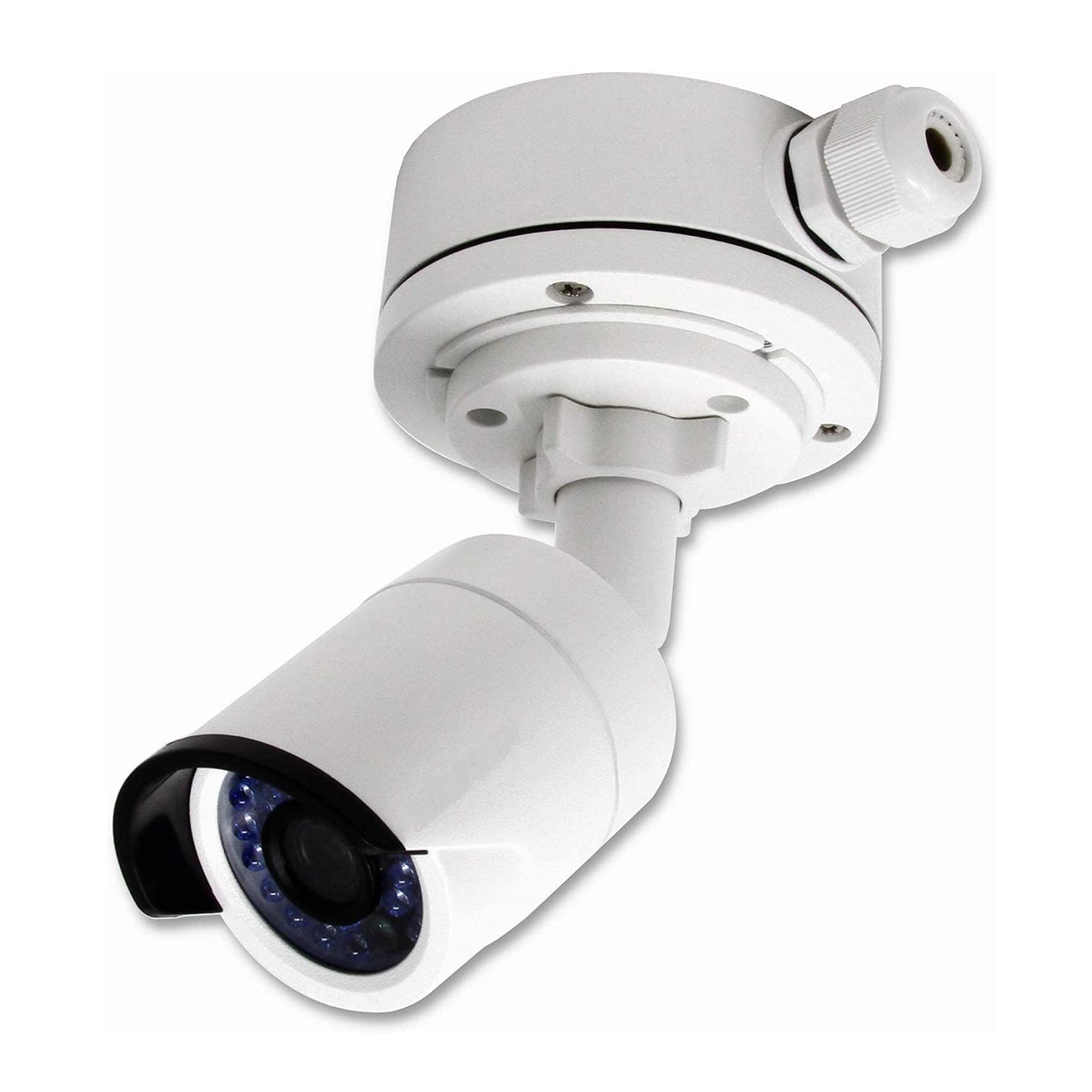 Hikvision DS-1280ZJ-XS CBXS Junction Box - Deep Back Base for IP Bullet Camera - Weatherproof Outdoor Enclosure - White (1 Pack) - Perfect for Security Camera Installation & Surveillance Systems