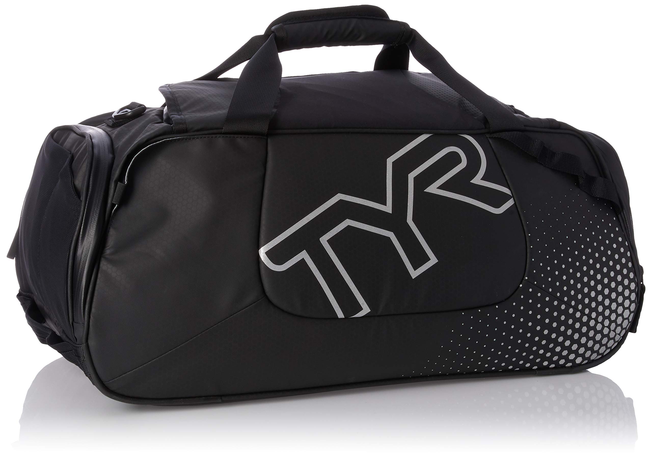 TYR Elite Team Gym Duffle Bag - Large Capacity Sports Duffel for Men & Women - Perfect for Gym, Travel, Workout & Sports Gear Storage - Black