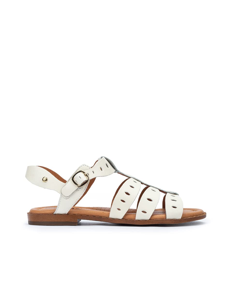 PIKOLINOS Women's Leather Flat Sandals - Comfortable Algar Style for Casual Wear, Beach & Summer Outfits