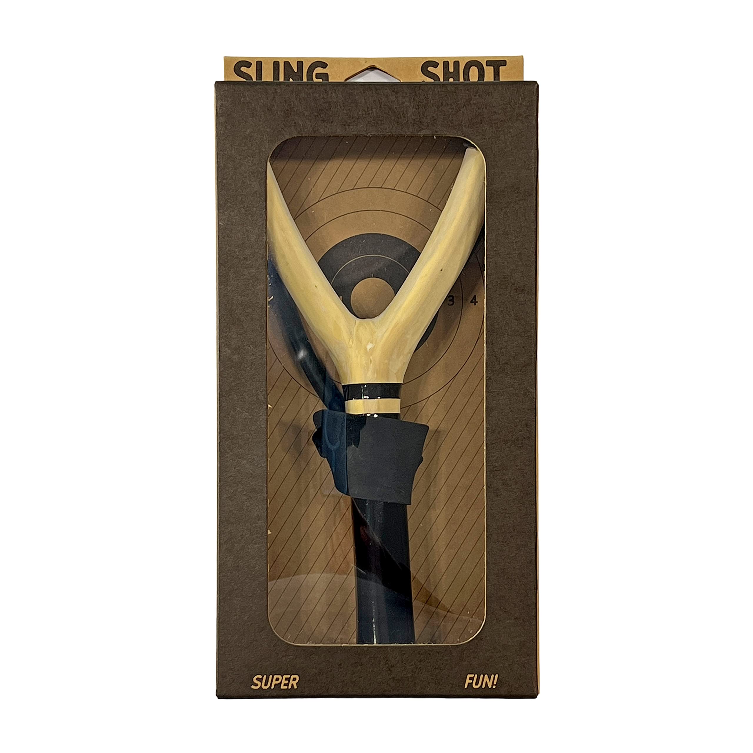 Premium Black Wooden Slingshot for Outdoor Hunting & Survival - High Accuracy Handmade Catapult for Camping, Hiking & Target Practice