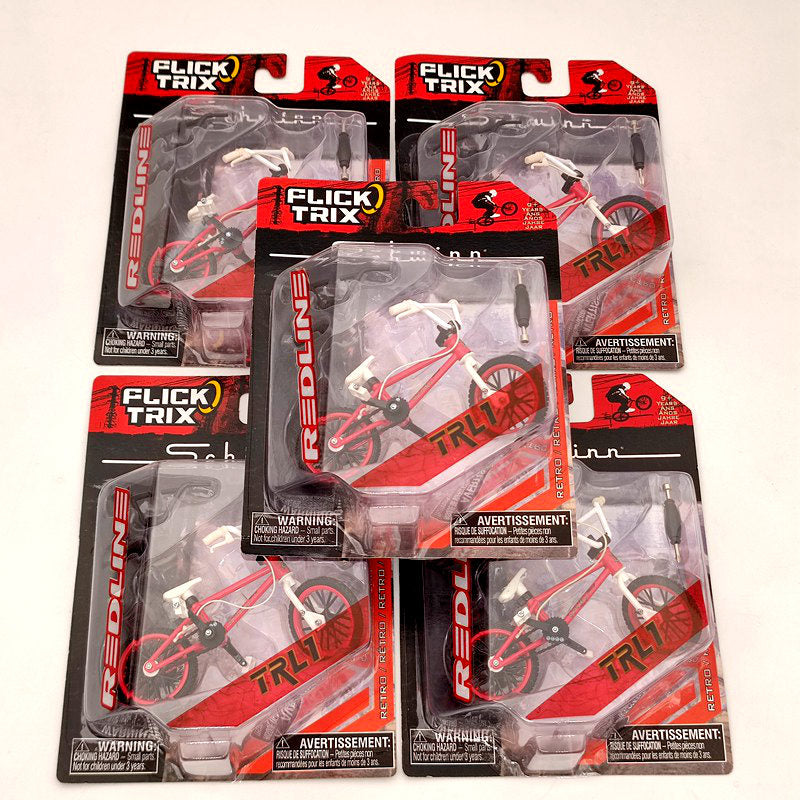 5Pcs Finger Bike FLICK TRIX Miniature BMX Diecast Models - Premium Collectible Toy Bicycles for Desk Decor, Stress Relief & Office Fun