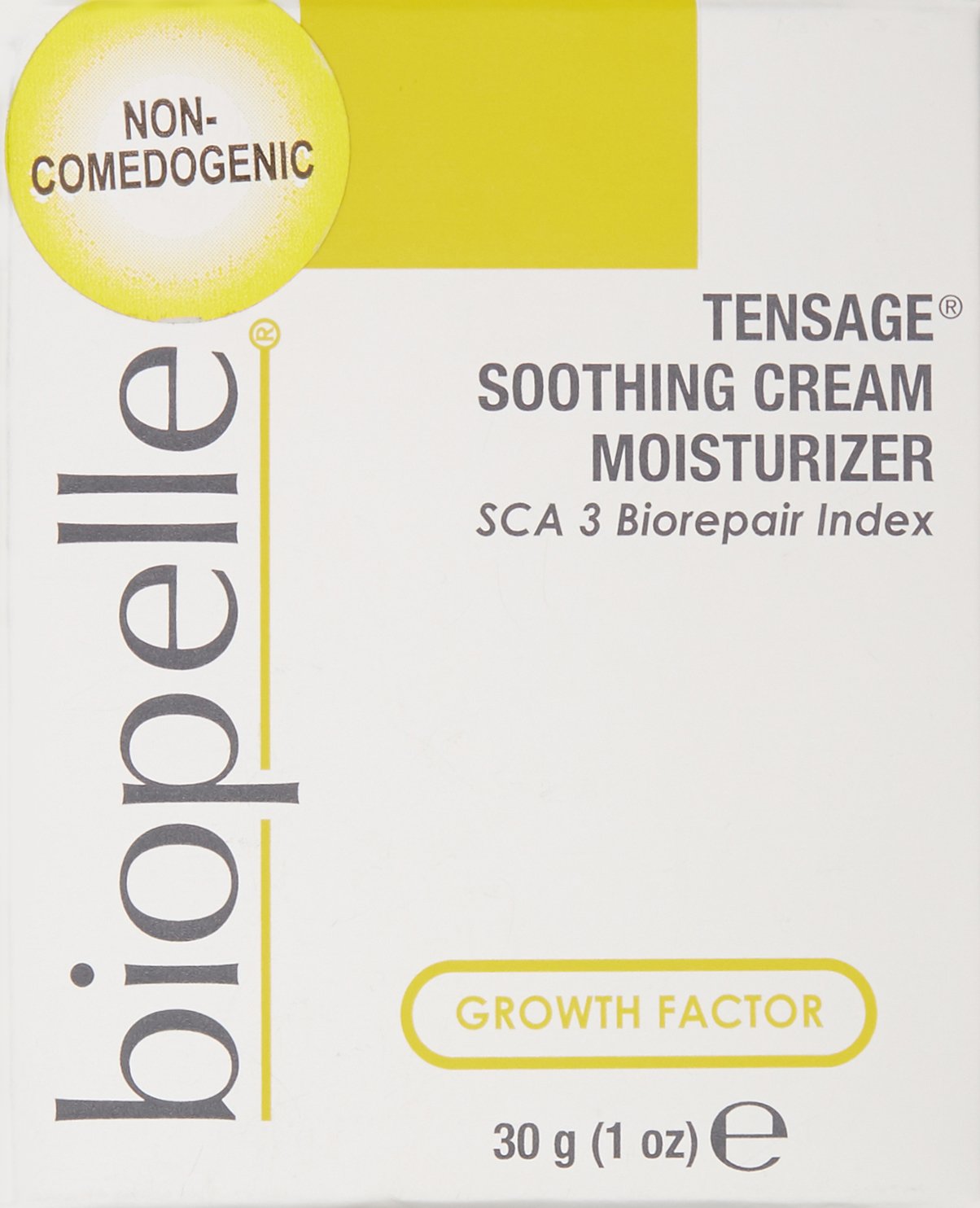 Biopelle Tensage Growth Factor Soothing Face Moisturizer Cream with SCA 3 Biorepair Index - 1 Oz - Anti-Aging & Hydrating Skincare for Dry, Sensitive Skin - Day & Night Use
