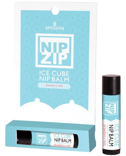 Sensuva Nip Zip Ice Cube Nipple Balm - Strawberry Mint Flavor for Breastfeeding & Nursing Comfort - Soothe Cracked & Dry Nipples - Perfect for Pumping & Nursing Moms