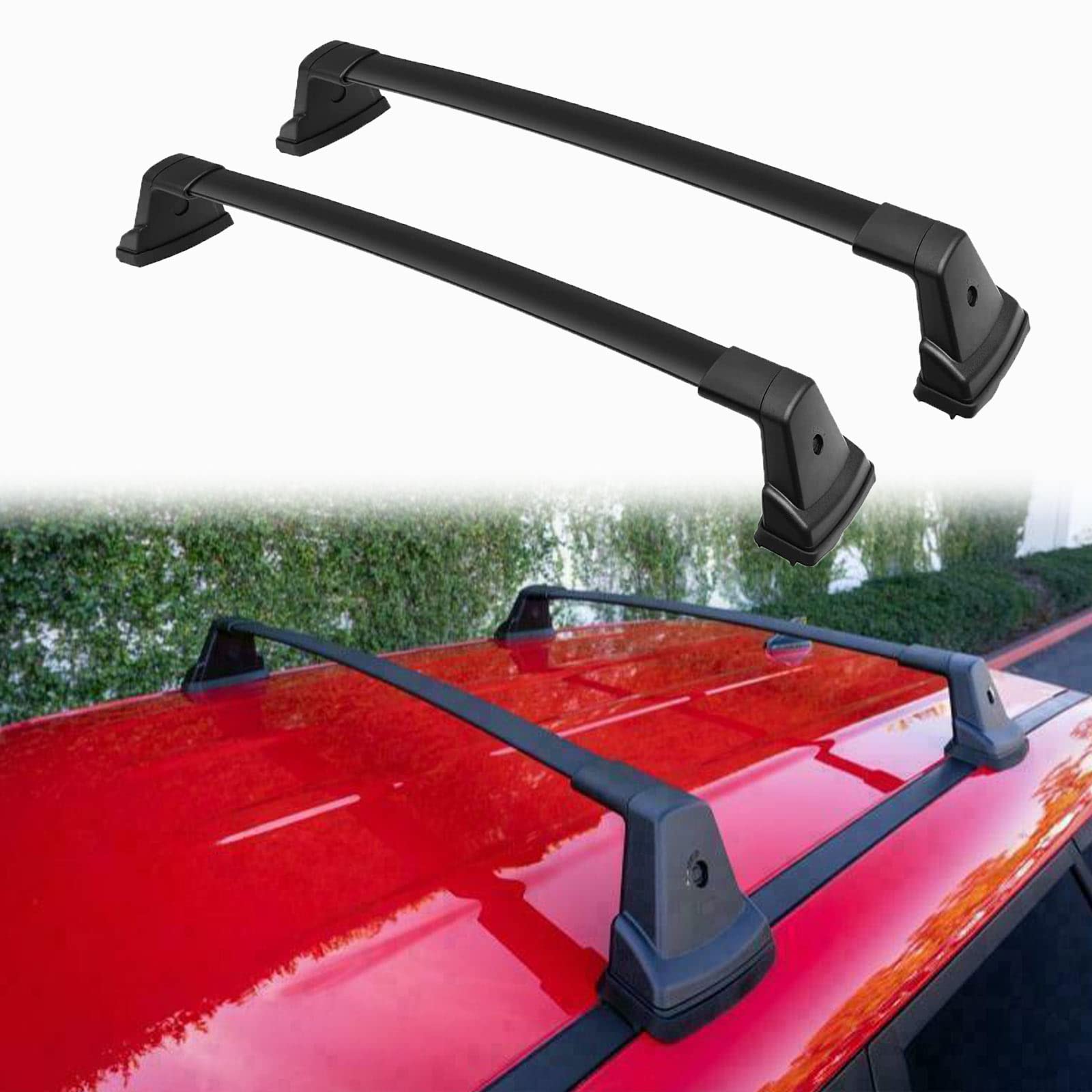 2020-2025 KIA Soul Anti-Theft Aluminum Roof Rack Cross Bars - Heavy Duty Luggage Rack for Cargo Carrier, Kayak, Canoe, Bike, Snowboard & Ski - Perfect for Road Trips, Camping & Outdoor Adventures