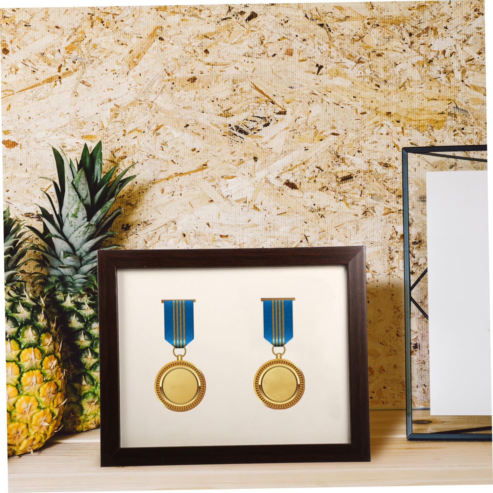 Yardwe Elegant Medal Display Frame - Showcase Badges, Family Photos & Memories | Desktop Photo Holder for Awards, Keepsakes & Home Decor | Perfect for Office, Living Room & Gift Giving