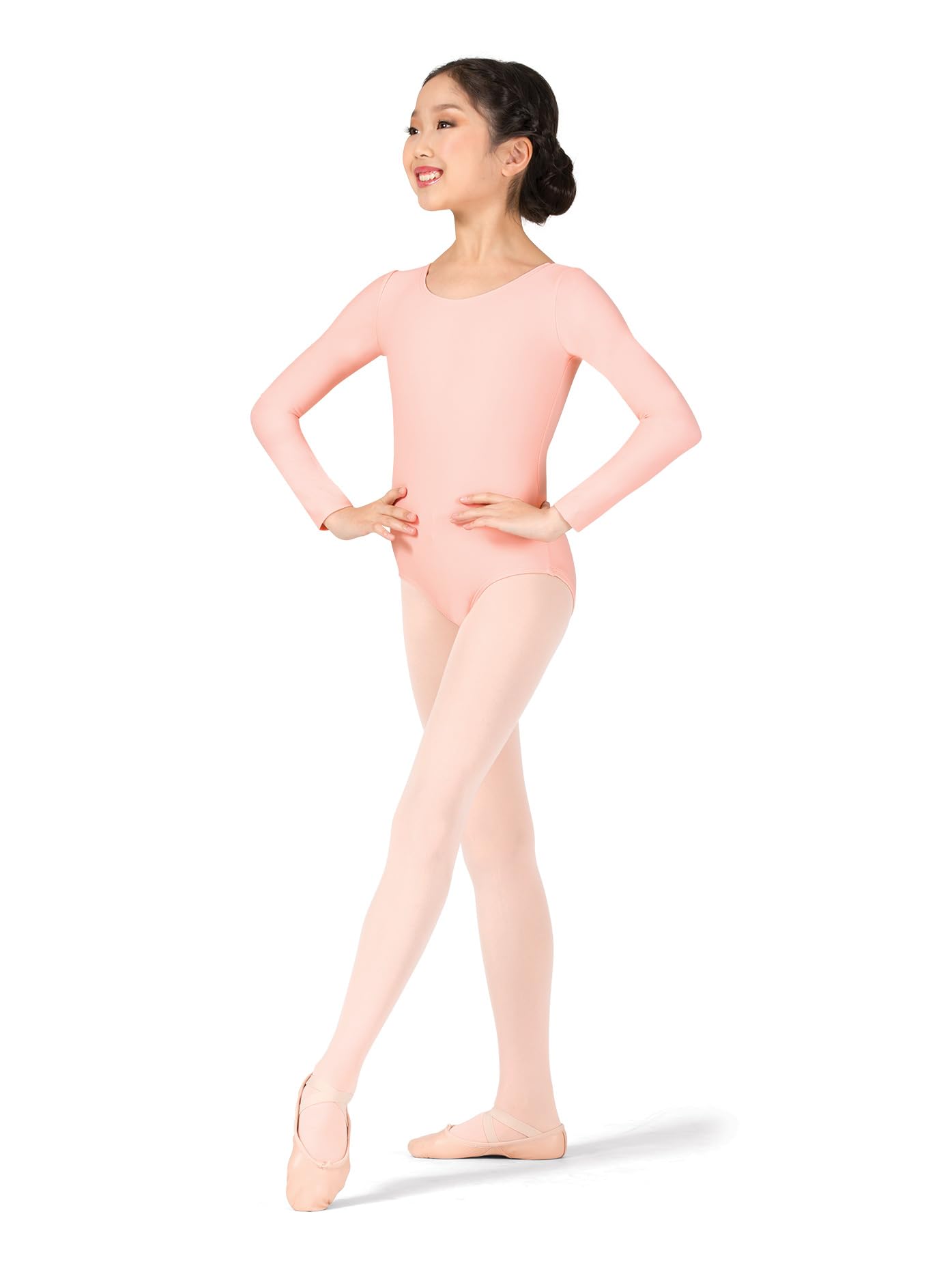 Girls Long Sleeve Leotard for Dance & Gymnastics - Stretchy Ballet Bodysuit for Performance, Practice & Recitals - Toddler to Teen Sizes